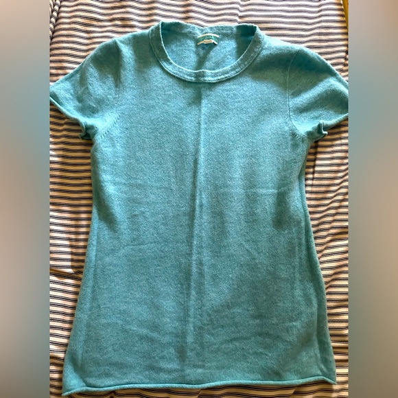 J. Crew Cashmere Sweater - Heathered Aqua Size M - Picture 1 of 6